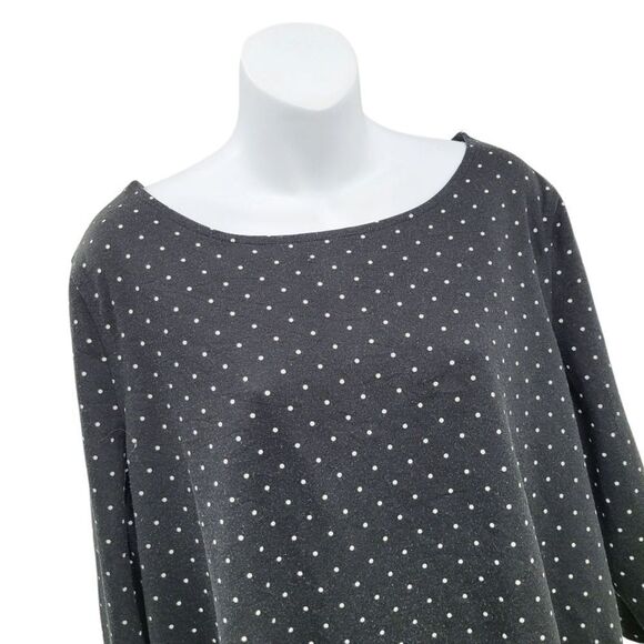 2/$20 Alfred Sung Black & White Polka Dots Top BlouseSize: XXL - Picture 4 of 9